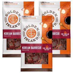 골든아일랜드 포크 저키 바비큐 육포, 255g, 3개