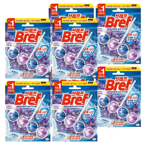 브레프 파워액티브 프로방스 변기세정제 라벤더향, 100g, 4개