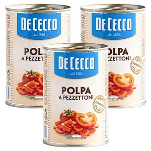 데체코 폴파 페제토니 토마토 통조림, 400g, 3개