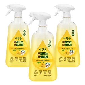 자연퐁 뿌려쓰는 주방세제 본품 레몬향, 3개, 750ml