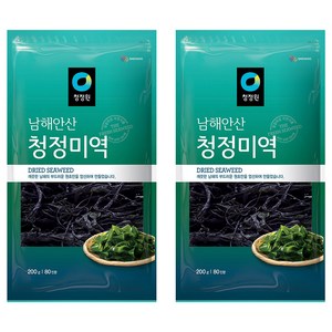 청정원 남해안산 청정미역, 200g, 2개