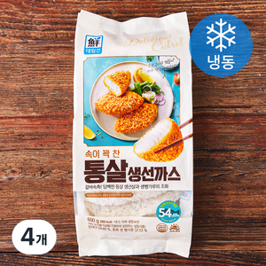 대림선 사조대림 속이 꽉 찬 통살생선까스 (냉동), 600g, 4개