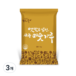 농부의뜰 12곡 미숫가루, 1kg, 3개