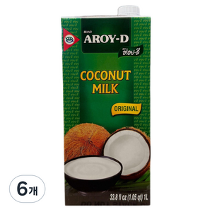 아로이디 코코넛 밀크, 1L, 6개