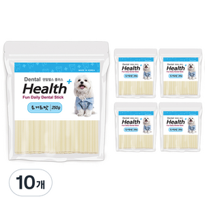 덴탈헬스 강아지 플러스 자이언트 치석제거용껌, 요거트, 250g, 10개
