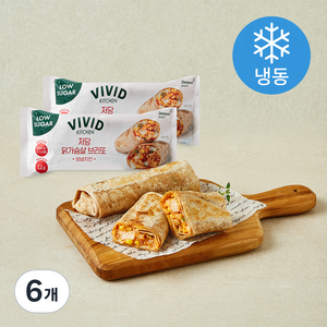 비비드키친 저당 닭가슴살 브리또 양념치킨 (냉동), 125g, 1개입, 6개