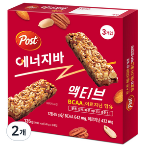 포스트 에너지바 액티브 3p, 135g, 2개