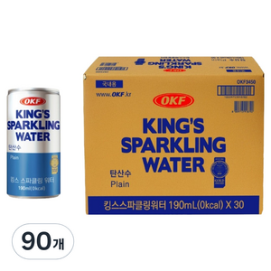 오케이에프 킹스스파클링워터, 190ml, 90개