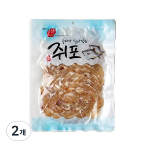 바른건어물 두툼한 프리미엄 쥐포, 200g, 2개