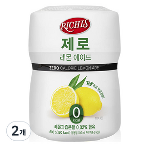 리치스 제로 레몬 에이드분말, 600g, 1개입, 2개