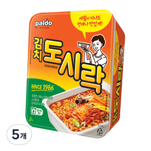 팔도도시락 김치 86g, 5개