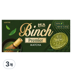 롯데웰푸드 빈츠 프리미어 말차 청수당 콜라보, 102g, 3개