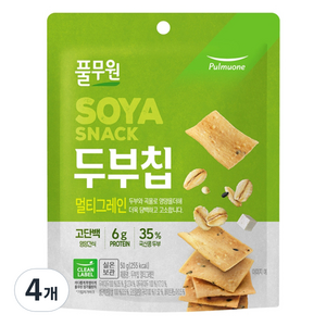 풀무원 두부칩 멀티그레인, 4개, 50g