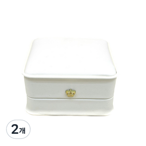 바미샵 MINI CROWN DECORATION 컬러 팔찌 케이스 b0593, 화이트, 2개