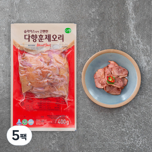 다향오리 훈제오리 슬라이스, 400g, 5팩