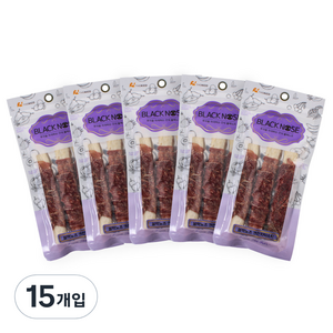 더키코 블랙노즈 강아지 껌, 크런치덕스틱, 75g, 15개