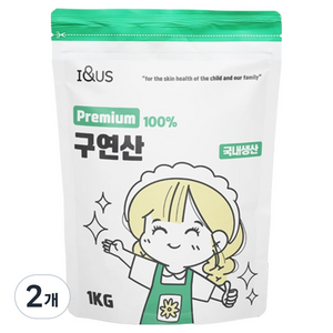 아이앤어스 프리미엄 구연산, 1kg, 2개