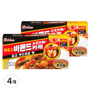 하우스푸즈 바몬드카레 순한맛, 115g, 4개