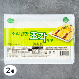 맑은물에 조각 부침두부, 3kg, 2개