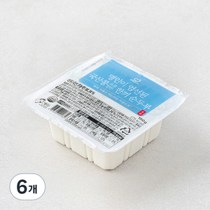 한둘 명인이 엄선된 국산콩으로 만든 한끼 순두부, 150g, 6개