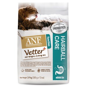 ANF 베터플러스 캣 기능성 사료, 헤어볼+장건강, 3.9kg, 1개