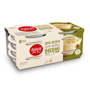 햇반 현미밥, 210g, 8개