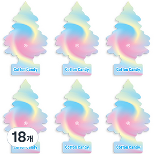 리틀트리 차량용 방향제, 코튼 캔디, 18개