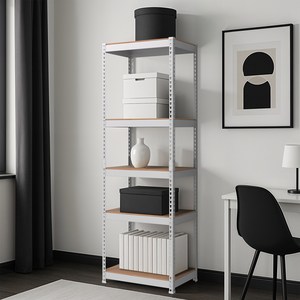 스피드랙 라이트 무볼트 철제 선반, 화이트, 600 x 400 x 1800mm, 5단