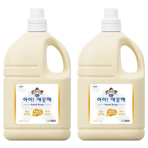 아이깨끗해 향균 폼 핸드솝 순 보송보송 파우더향, 4.5L, 2개