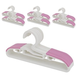 리빙해피 유아용 논슬립 옷걸이, 화이트핑크, 70개