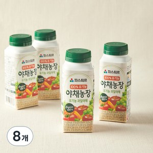 파스퇴르 야채농장 유기농 과일야채주스, 190ml, 8개