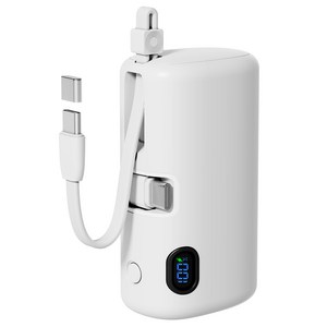 누아트 22.5W PD 고속충전 동시충전 빌트인 케이블 대용량 도킹형 미니 보조배터리 10000mAh C타입