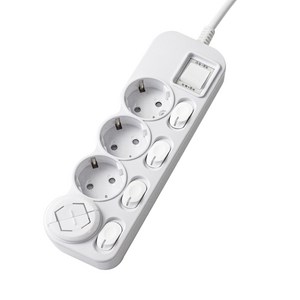 에코파워탭 국내 제조 LED 개별 과부하차단 멀티탭 4구 CSG-40415 + 안전커버