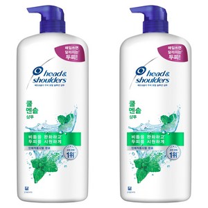헤드앤숄더 두피 토탈 솔루션 샴푸 쿨 멘솔, 1.2L, 2개