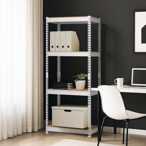 스피드랙 라이트 4단 무볼트 다용도 철제 선반, 화이트, 600 x 400 x 1500mm