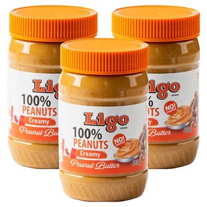 리고 100% 땅콩버터 크리미, 453g, 3개