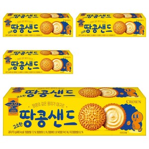 크라운 국희 고소한 땅콩샌드 소, 93g, 4개