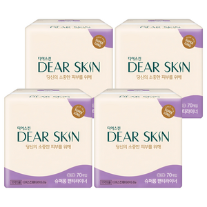 디어스킨 팬티라이너 뉴, 슈퍼롱, 70개입, 4개