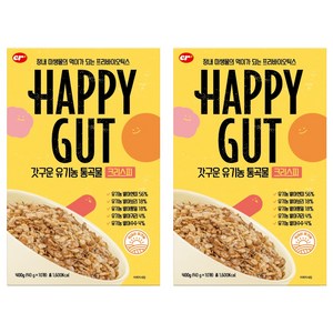 씨알로 해피갓 갓구운 유기농 통곡물 시리얼 10p, 400g, 2개