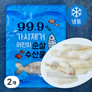 가시제거 어린이 순살 가자미 (냉동), 400g, 2개