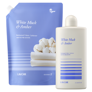 라브아 고농축 퍼퓸드 섬유유연제 화이트머스크 앤 앰버 본품 1L + 리필 2L 세트, 1L, 1개