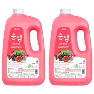 순샘 주방세제 용기 프레시 베리향, 3L, 2개