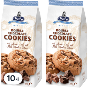 메르바 더블 초콜릿 쿠키, 200g, 10개