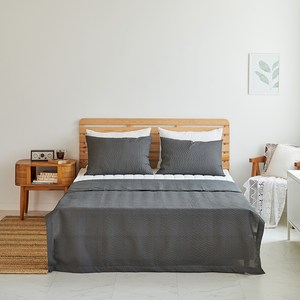 코멧 홈 시어서커 모던 솔리드 여름 홑이불, 차콜