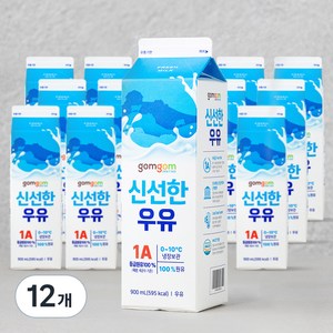 곰곰 신선한 1A 우유, 900ml, 12개