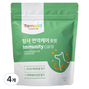 탐사 강아지 뉴트리션 트릿 영양제, 300g, 면역/유산균, 4개