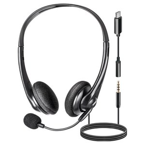 코시 비지니스 어학용 스테레오 유선 마이크 헤드셋