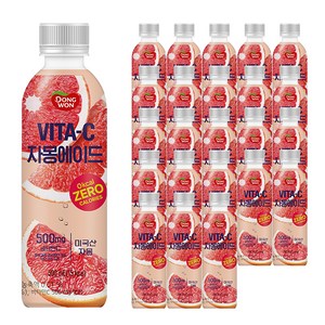 동원 비타C 자몽에이드 음료, 500ml, 24개
