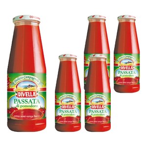 디벨라 토마토 퓨레 파스타 피자 스프 소스, 680g, 5개