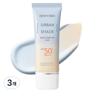 듀이트리 어반 쉐이드 블루 톤업 선크림 SPF50+ PA++++, 40g, 3개